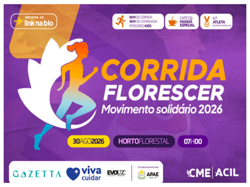 Corrida Florescer 2026 tem inscrições na reta final