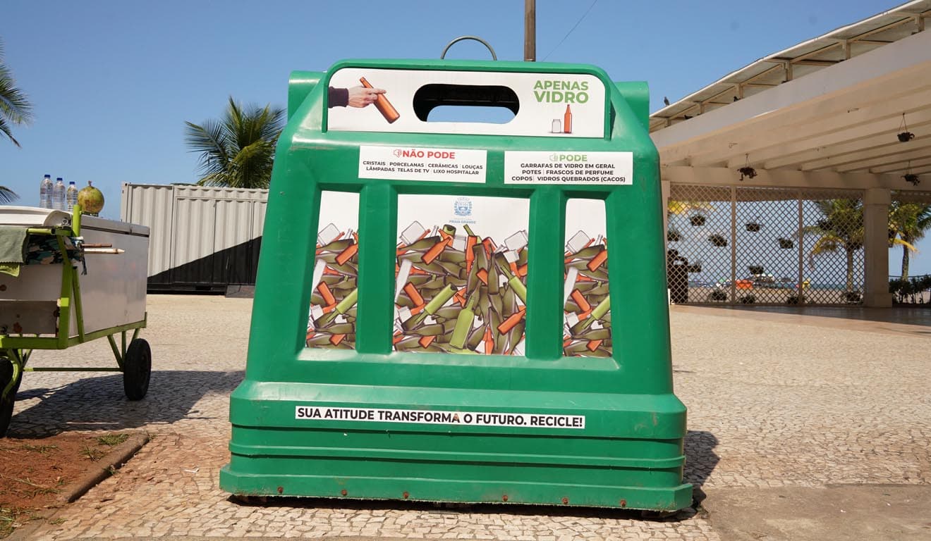 Coleta de vidro cresce 30% em Praia Grande