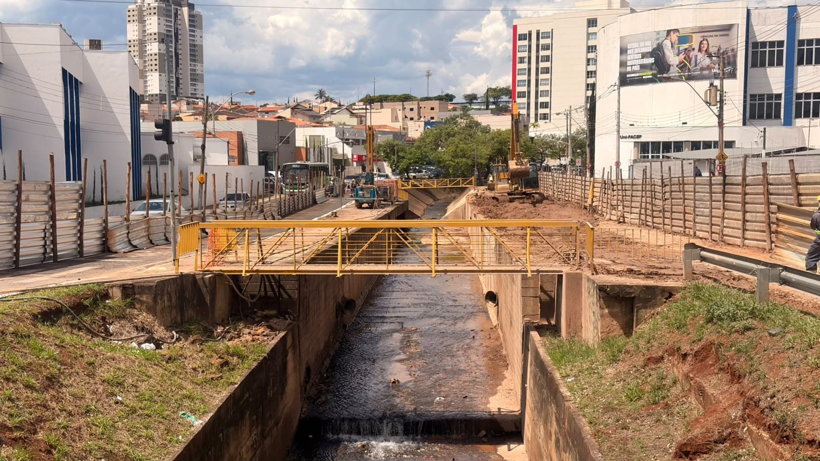 Obras contra enchentes avançam em Franca