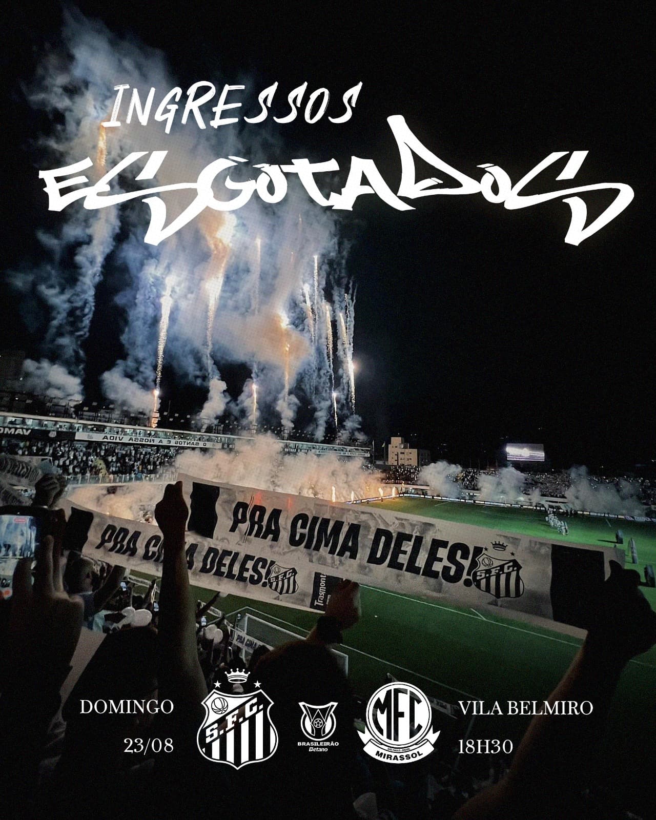 Vila Belmiro lotada para Santos x Mirassol