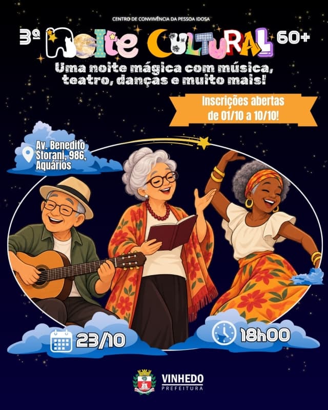 Noite Cultural 60+ abre espaço para talentos da terceira idade