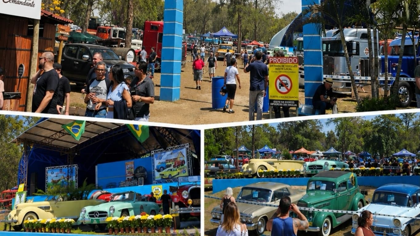 Encontro Nacional de Pick-ups reúne veículos antigos durante o feriado