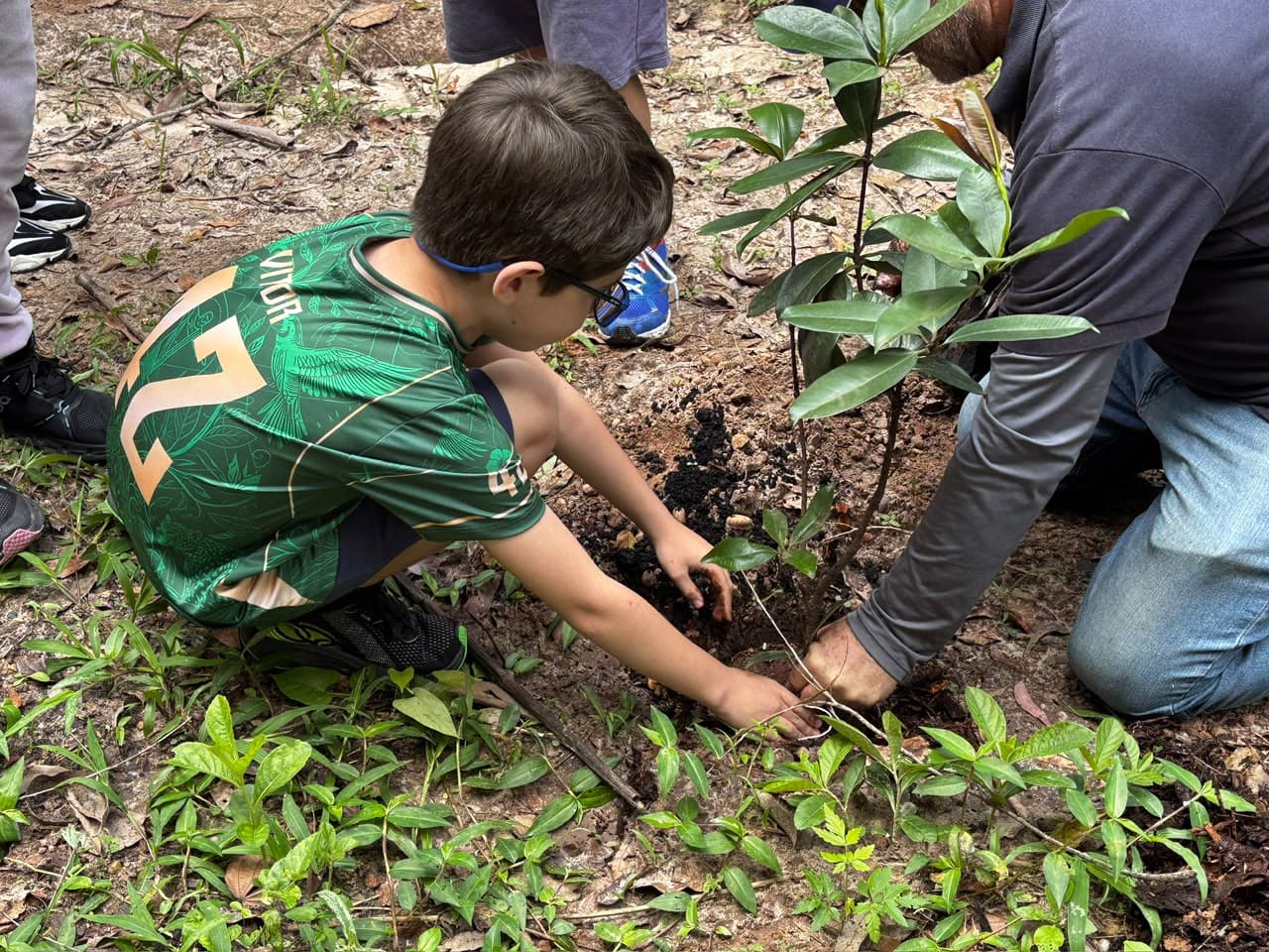 Bosque Municipal de Águas de São Pedro alcança 118 árvores plantadas com participação de estudantes