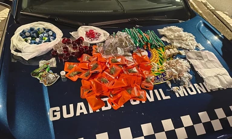 GCM de São Bernardo apreende 550 porções de drogas