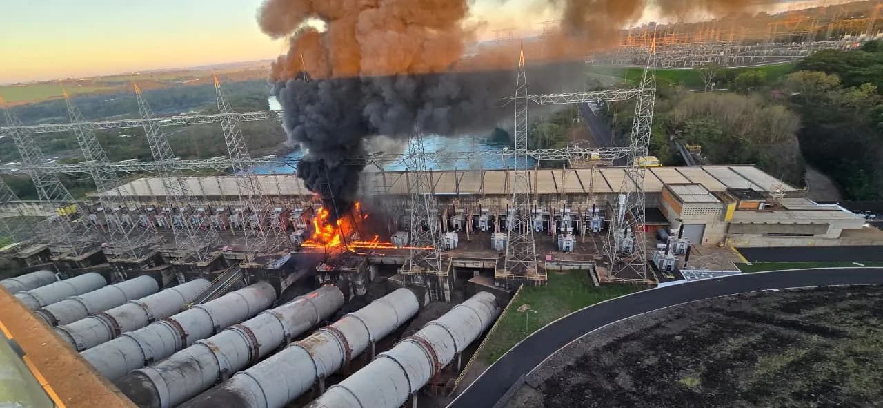 Incêndio atinge turbina da Usina de Marimbondo
