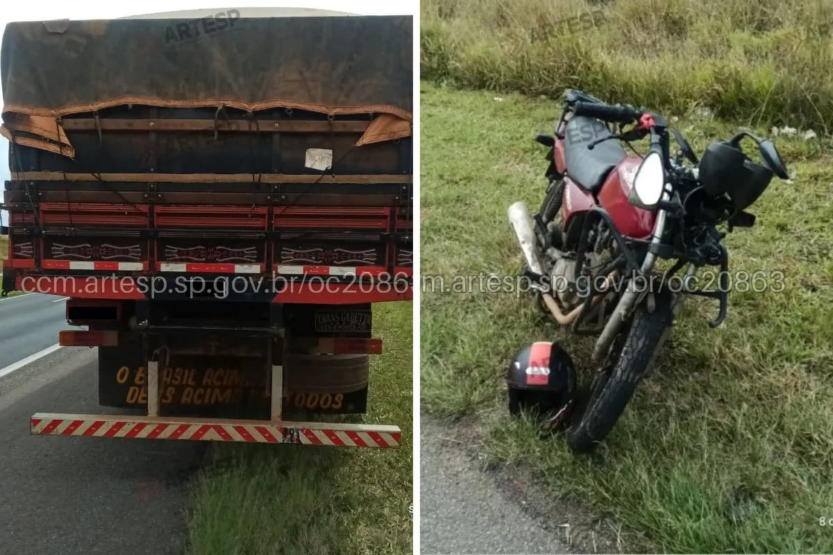 Motociclista morre em colisão na SP-340