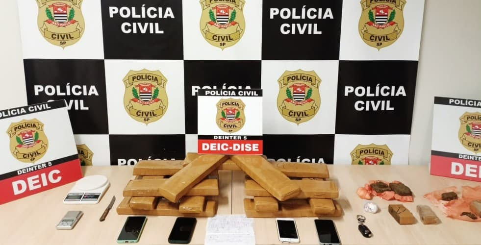 Polícia Civil apreende 20 kg de maconha em Rio Preto