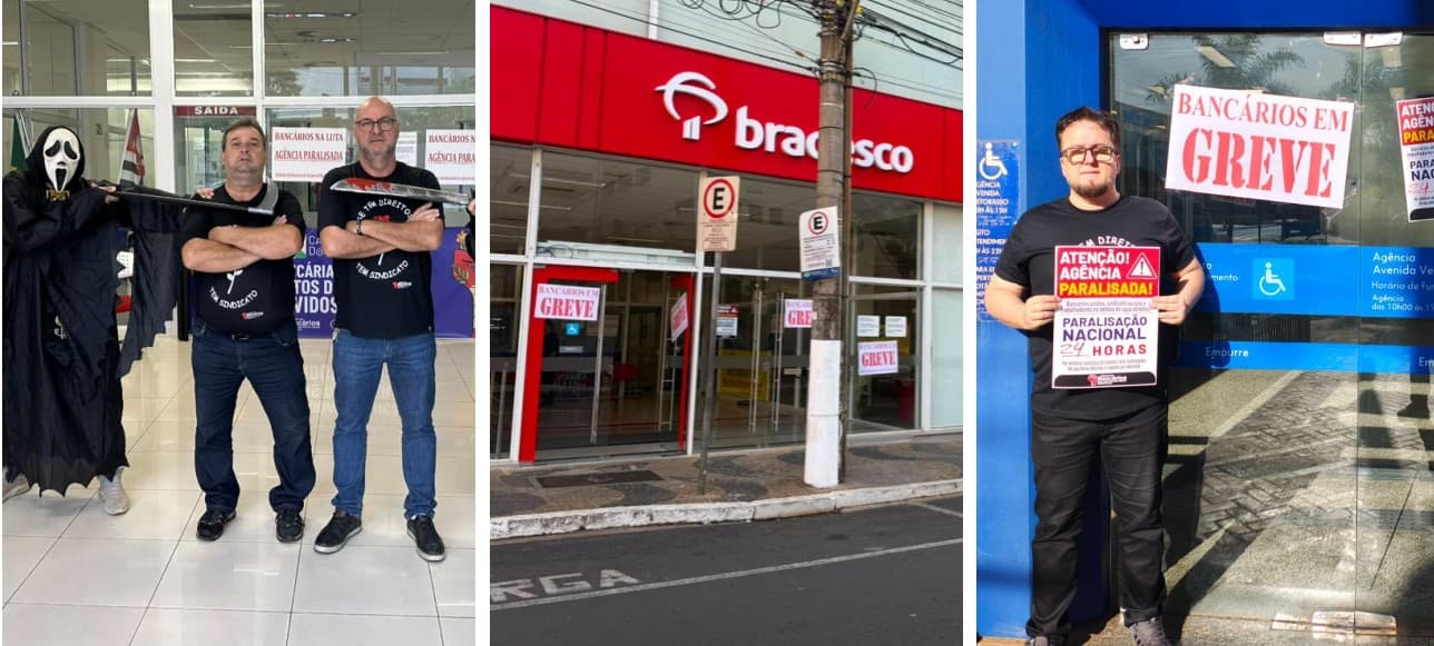 Bancários paralisam 54 agências em Rio Preto