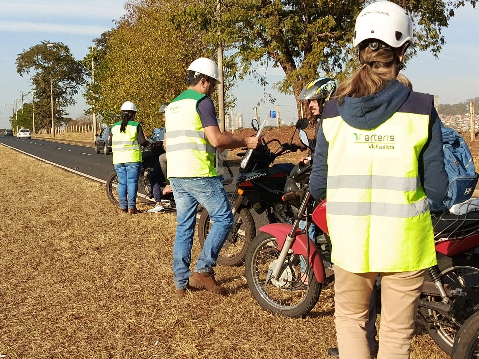 Ação educativa para motociclistas em Franca