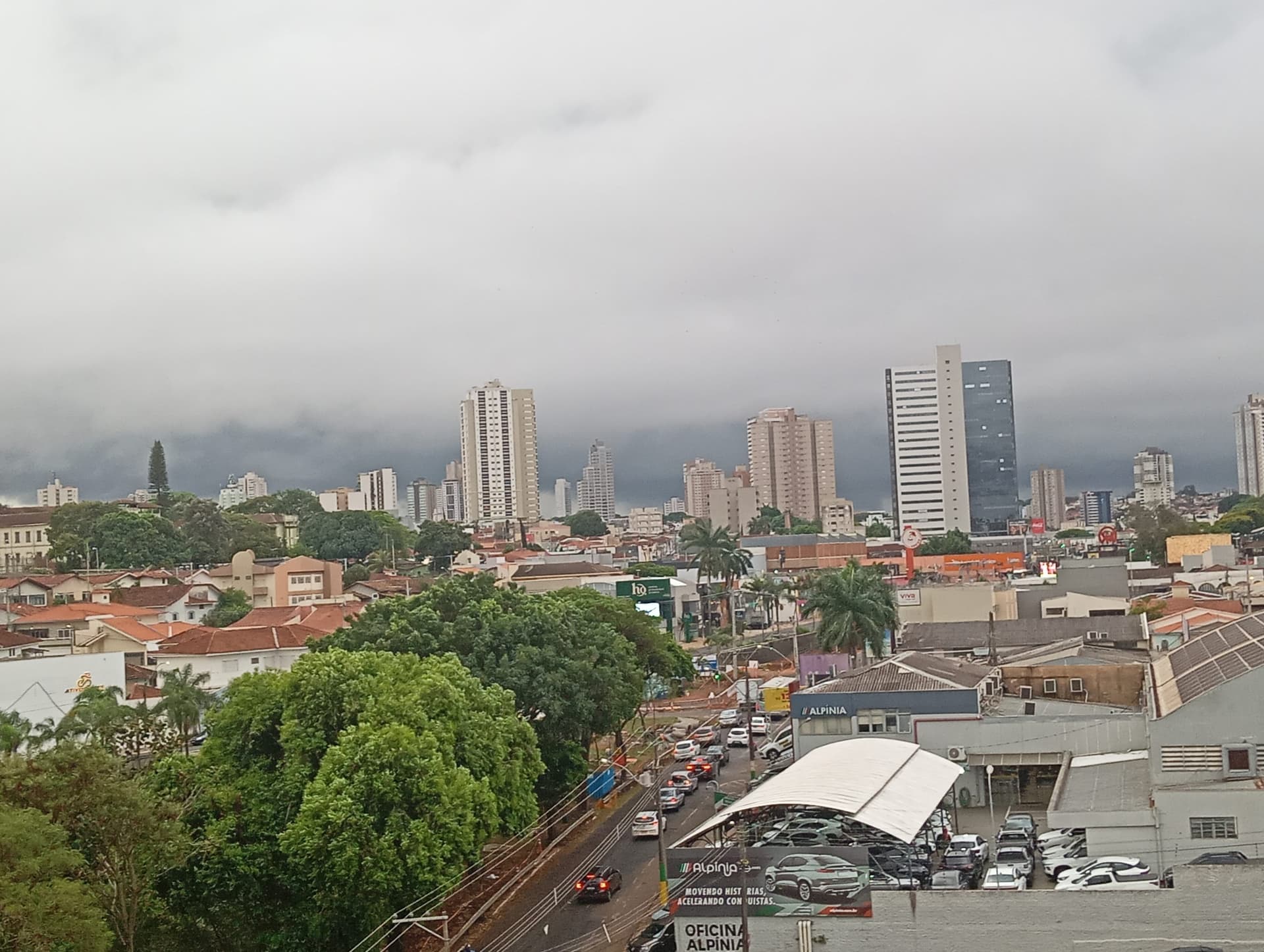 Franca registra clima nublado e chuvoso